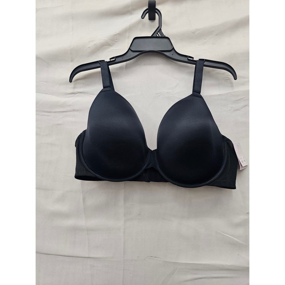 Auden Womens Lightly Lined Demi Bra Black Nylon Blend Casual Size 40DDD